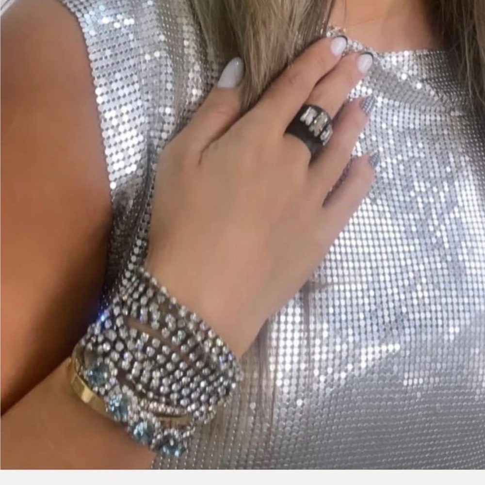 Multi Mini Crystal Strand Cuff! - image 1